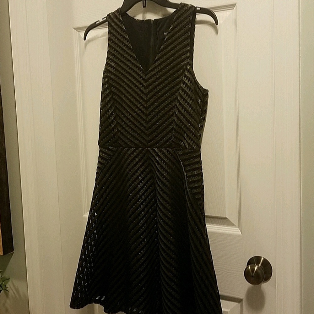 Gold and Black A line cocktail dress